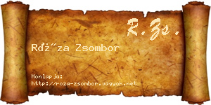 Róza Zsombor névjegykártya