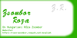 zsombor roza business card